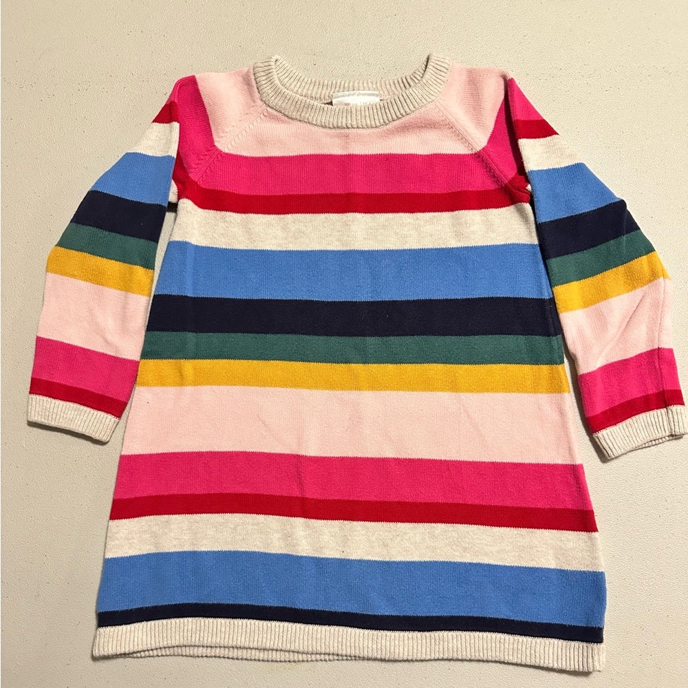 Hanna Andersson Pink and Cream Sweater